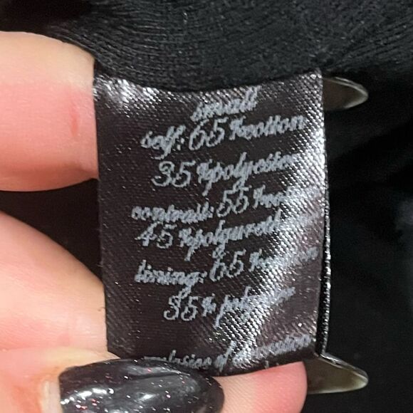 Peach Love California Quilted Vest Full Zip High Neck Pockets Black White Small - Picture 5 of 7